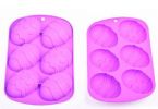 Silicone Baking Moulds / 6 Cups of  Easter Eggs Shape