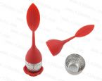 Silicone Tea Strainer , Handle with Leave Shape